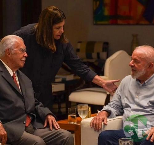 Roseana registra visita de Lula a Sarney em São Luís
