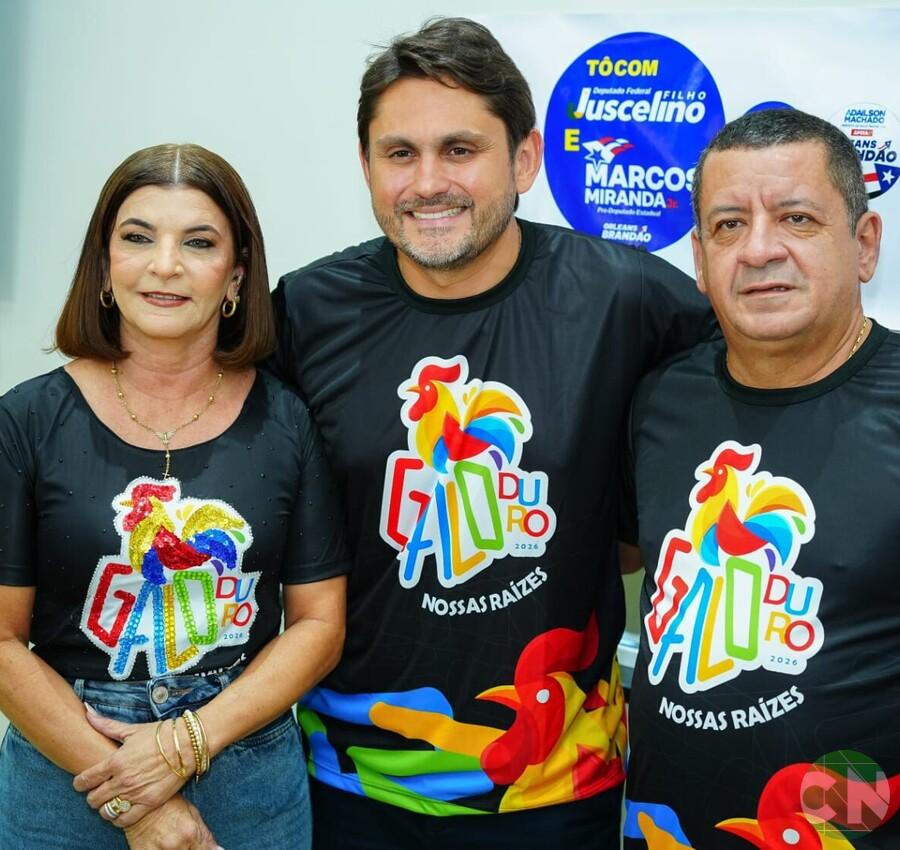 O prefeito Adailson Machado, a primeira-dama Dulcinha Maciel e o deputado Juscelino Filho celebram sucesso do segundo dia do Festival do Galo Duro em Paulo Ramos