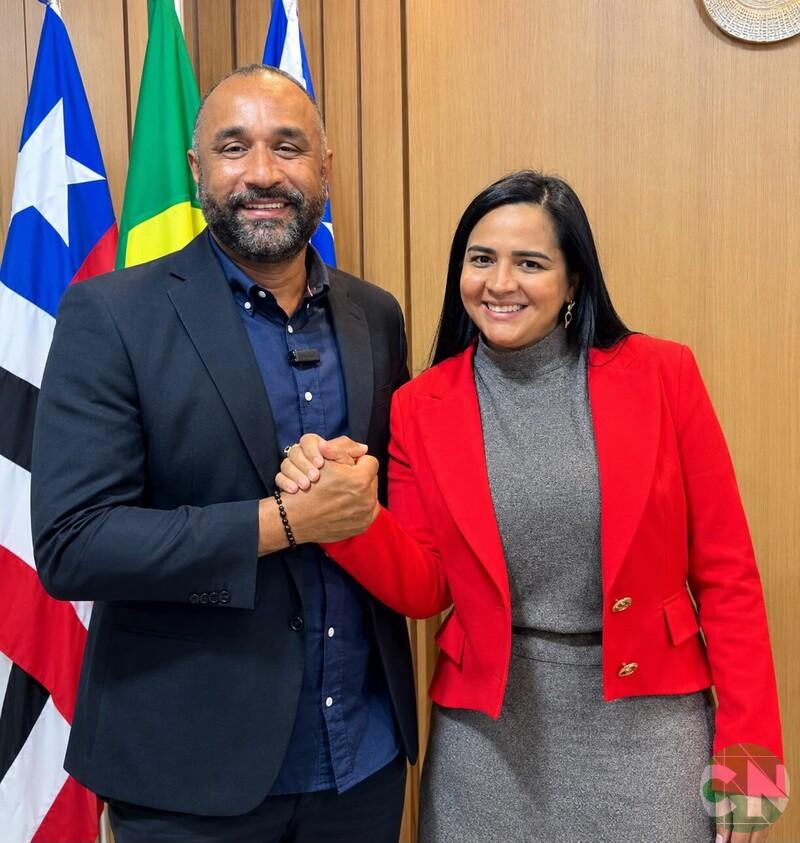 Prefeito Roberto Costa parabeniza Natália Duda pela reeleição à presidência da Câmara de Bacabal