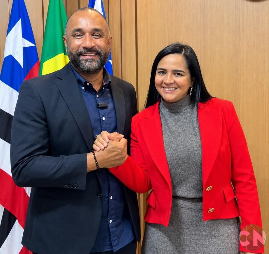 Prefeito Roberto Costa parabeniza Natália Duda pela reeleição à presidência da Câmara de Bacabal