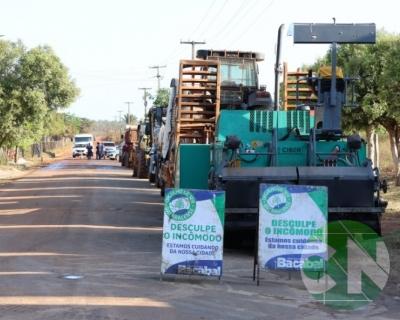 Asfalto na estrada da Bela Vista - zona Rural