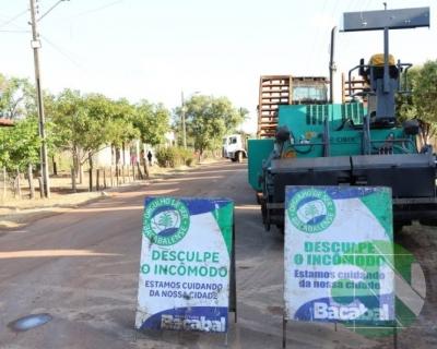 Asfalto na estrada da Bela Vista - zona Rural