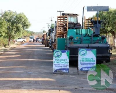 Asfalto na estrada da Bela Vista - zona Rural