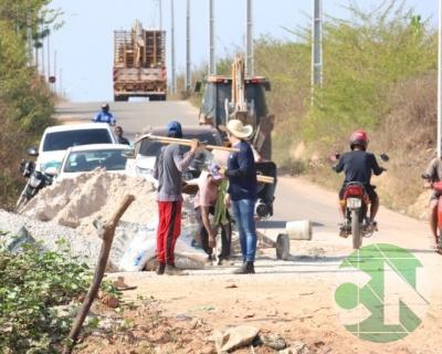 Vistoria na construção da ponte de concreto que liga o bairro Novo Bacabal à Br 316