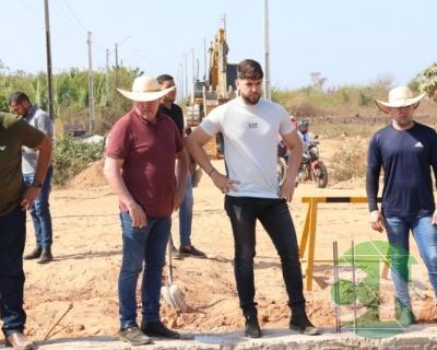 Vistoria na construção da ponte de concreto que liga o bairro Novo Bacabal à Br 316