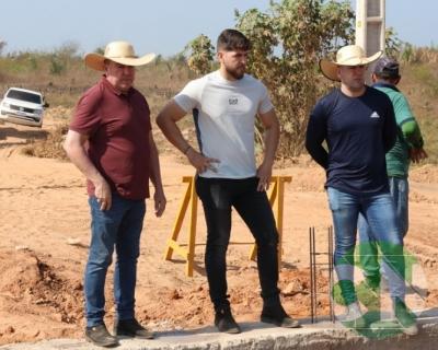 Vistoria na construção da ponte de concreto que liga o bairro Novo Bacabal à Br 316