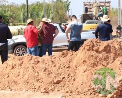 Vistoria na construção da ponte de concreto que liga o bairro Novo Bacabal à Br 316
