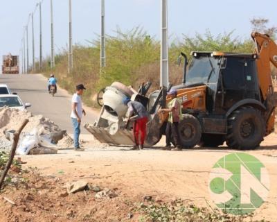 Vistoria na construção da ponte de concreto que liga o bairro Novo Bacabal à Br 316
