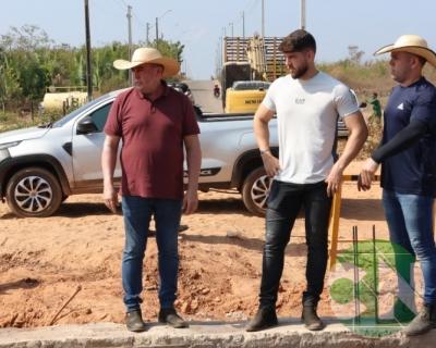 Vistoria na construção da ponte de concreto que liga o bairro Novo Bacabal à Br 316