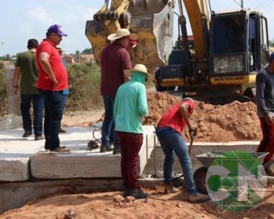 Vistoria na construção da ponte de concreto que liga o bairro Novo Bacabal à Br 316