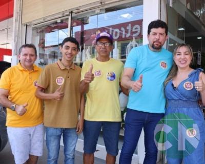 Roberto Costa visita os comerciantes de Bacabal 