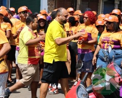 Roberto Costa visita os comerciantes de Bacabal 