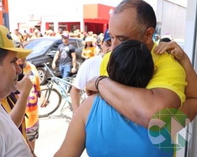 Roberto Costa visita os comerciantes de Bacabal 