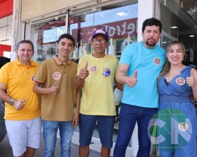 Roberto Costa visita os comerciantes de Bacabal 