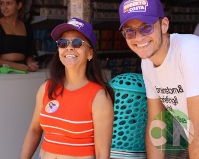 Roberto Costa visita os comerciantes de Bacabal 