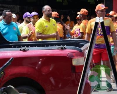 Roberto Costa visita os comerciantes de Bacabal 