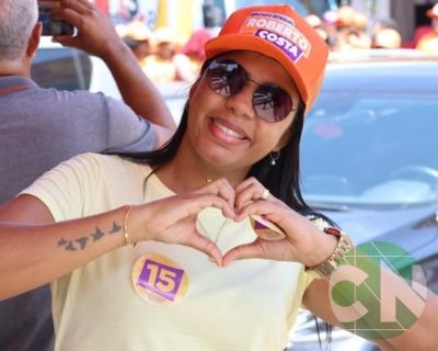 Roberto Costa visita os comerciantes de Bacabal 