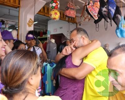 Roberto Costa visita os comerciantes de Bacabal 