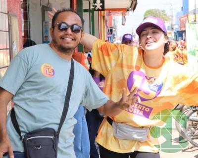 Roberto Costa visita os comerciantes de Bacabal 