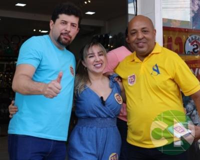 Roberto Costa visita os comerciantes de Bacabal 