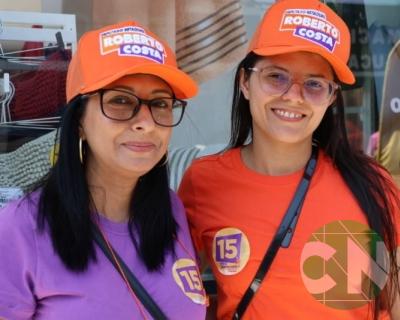 Roberto Costa visita os comerciantes de Bacabal 