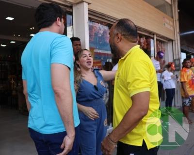 Roberto Costa visita os comerciantes de Bacabal 