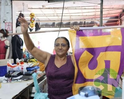 Roberto Costa visita os comerciantes de Bacabal 